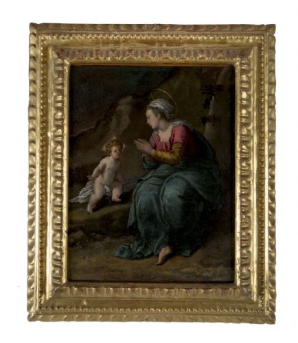 Ippolito Scarsella called "Lo Scarsellino" (Ferrara, 1550 - 1620) "The Madonna of the Ghiara"
    